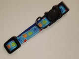 Blue Multi Paws - Breakaway Cat Collar - XSmall/Small