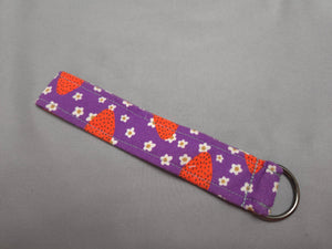 Wristlet Keychain - Strawberry Purple