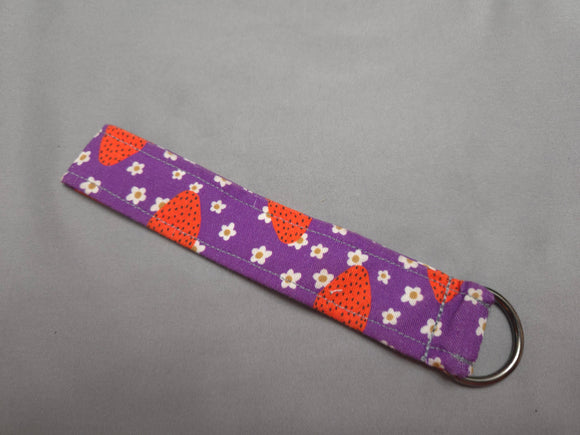 Wristlet Keychain - Strawberry Purple