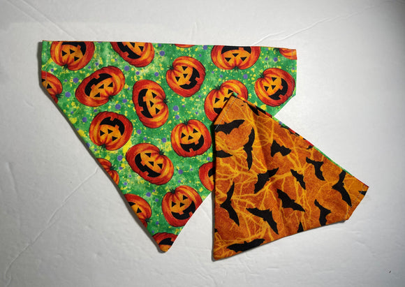 Halloween Green Pumpkin/Bats - Bandana