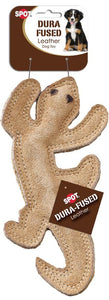 Leather Gecko Dog Toy