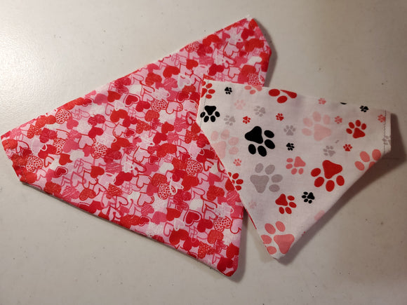 Valentine's Hearts/Paws - Bandana