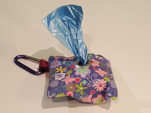 Waste Bag Holder - Flowers Purple