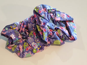 Hair Tie - Flowers Purple