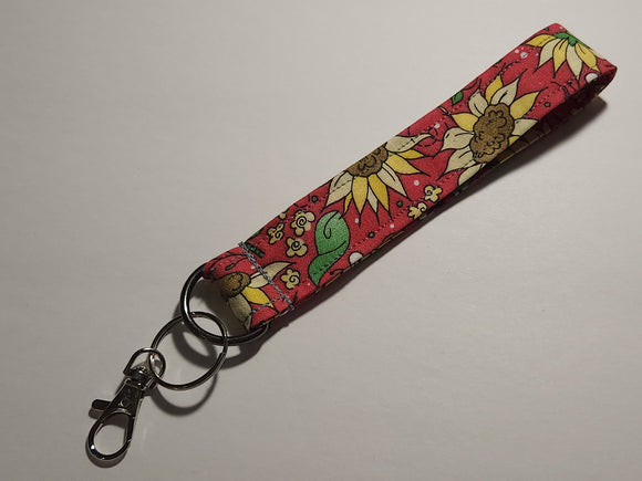 Wristlet Keychain - Sunflowers Groovy