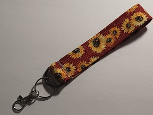 Wristlet Keychain - Sunflowers