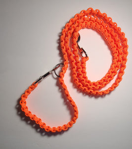 Paracord Leash - Neon Orange with Double Clasp