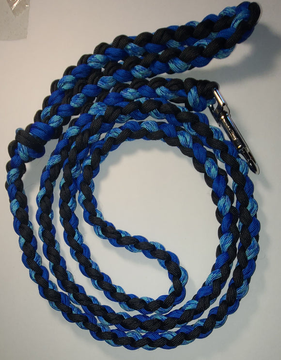 Paracord Leash - Blue and Black
