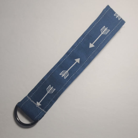 Wristlet Keychain - Arrows Blue