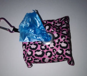 Waste Bag Holder - Cheetah Print Pink