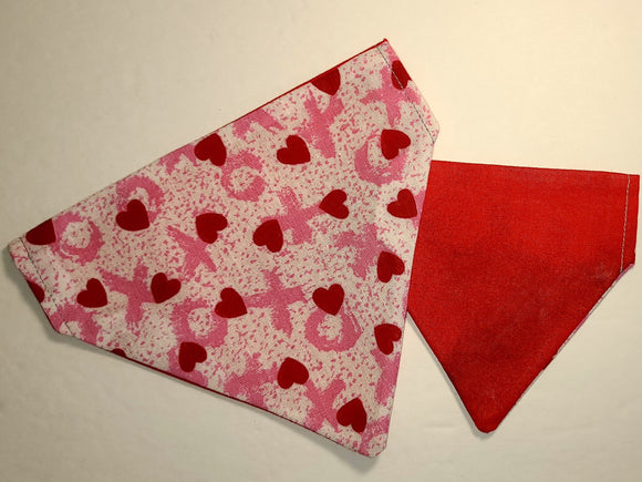 Valentine's XO/Hearts Pink/Red - Bandana