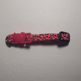 Cheetah Print Pink - Breakaway Cat Collar - XSmall/Small