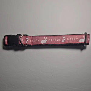 Easter Pink 'Happy Easter' Collar - Large