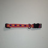 Pink with Yellow/Blue Dots - Breakaway Cat Collar - XSmall/Small