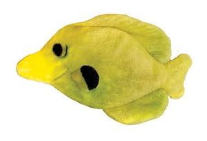 3.5" Yellow Tang Plush Fish Catnip Cat Toy