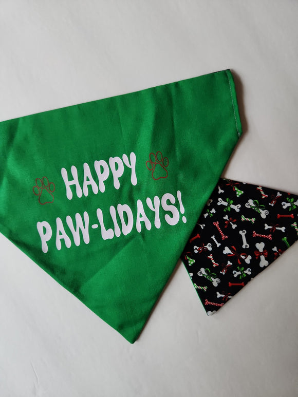 Christmas Happy Pawlidays - Premium Bandana