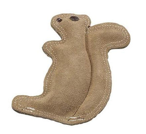 Leather Squirrel Dog Toy