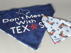 Don't Mess With Texas Blue - Premium Bandana